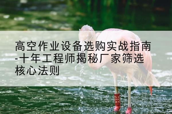 宁都剪叉式升降机厂家-高空作业设备选购实战指南-十年工程师揭秘厂家筛选核心法则
